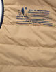 Doudoune réversible navy et beige sans manches garçon -8