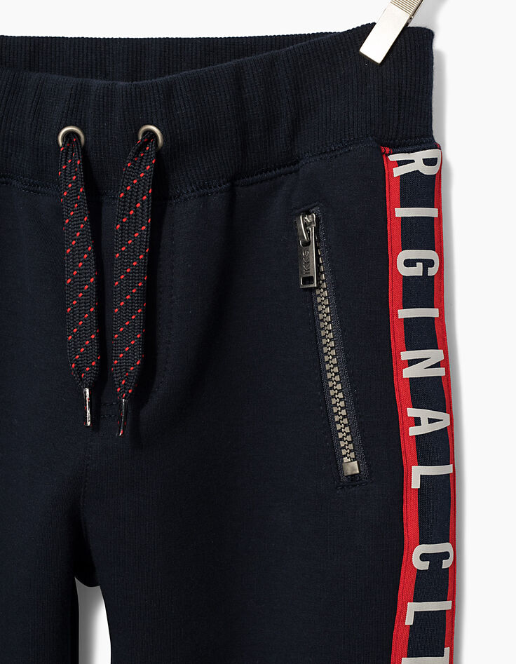 Pantalon navy à bandes latérales garçon-4