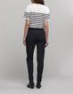 Schwarze Smokinghose mit geradem Bein f&uuml;r Damen-3