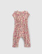 Baby girls’ pink floral paisley Lenzing™ Ecovero™ jumpsuit-2
