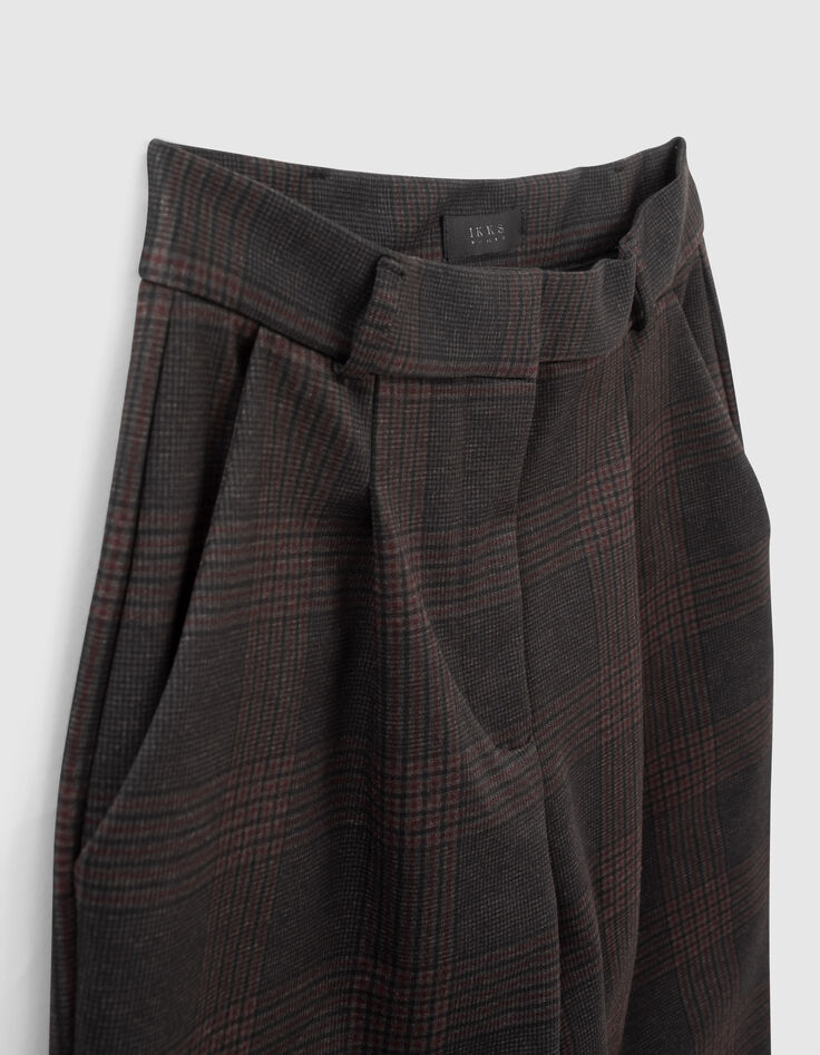 Women’s check Milano wide-leg suit trousers-2