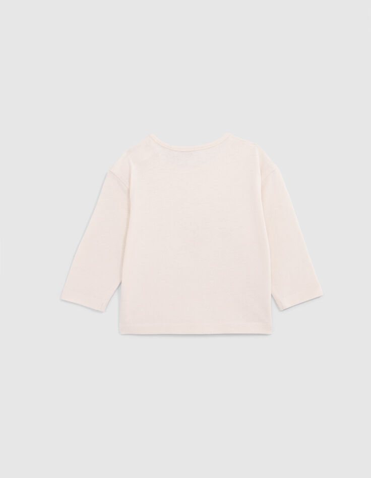 Camiseta crudo algod&oacute;n coraz&oacute;n y mensaje beb&eacute; ni&ntilde;a-3