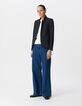 Women’s navy suit jacket with decorative braid-1