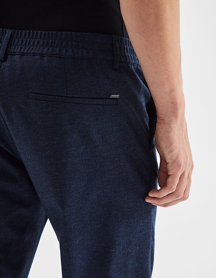 Men’s navy DRY FAST SLIM joggers with zip-up bottoms-5
