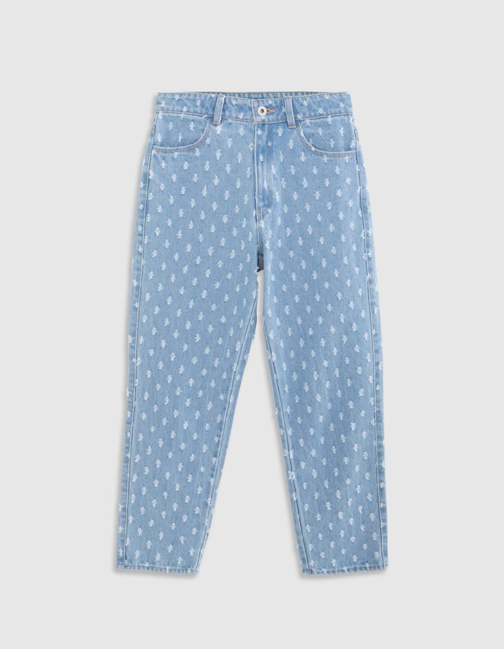 MOM blauwe allover meisjesjeans-1