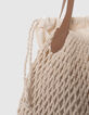 Tote bag blanco roto punto malla forro-5