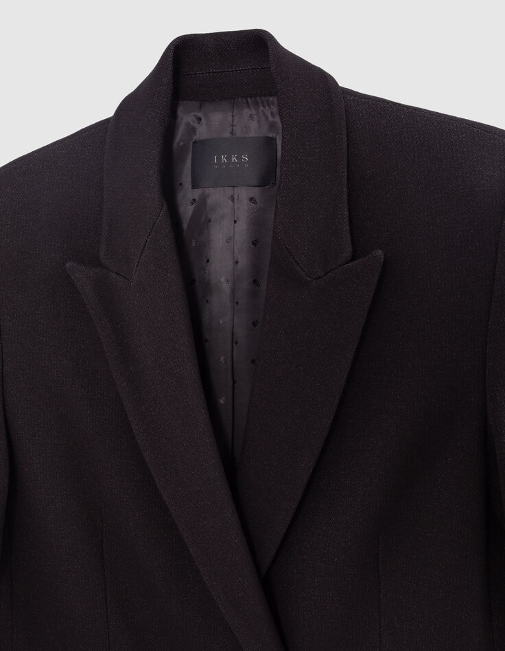 Zwarte blazer Milanotricot lurex Dames-4