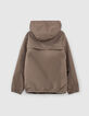 Kaki windjack met kap WATER REPELLENT jongens -3