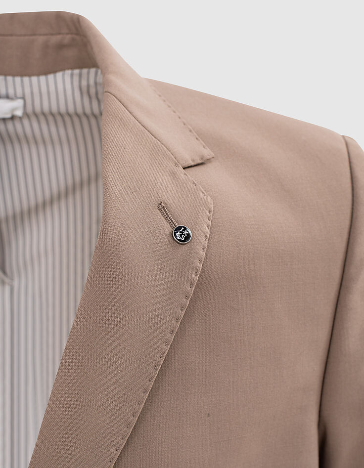 Men’s coffee knitlook suit jacket-2