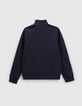 Cardigan marine molleton tech fleece relief&eacute; gar&ccedil;on-3