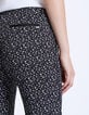 Pantalon droit en crêpe imprimé floral femme-5