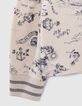 Sudadera cruda bio estampado tela de Jouy niña -7