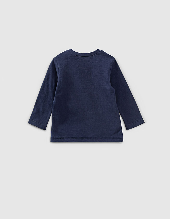 Marineblaues Shirt mit Sneakermotiv für Babyjungen  - IKKS