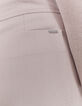 Women’s lilac linen cotton blend flared trousers-5