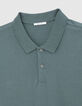 Polo verde azulado mix algod&oacute;n modal hombre-5