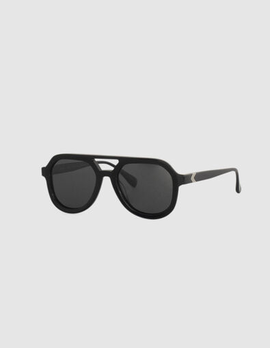 Women’s black pilot-style frame sunglasses - IKKS