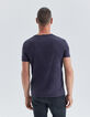 Men&rsquo;s dark plum Essential round neck t-shirt-2