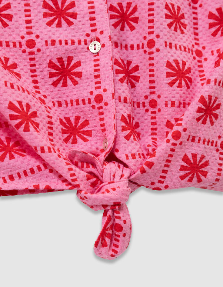 Girls’ pink sleeveless top with red graphic print-7 Girls’ pink sleeveless top with red graphic print-7
