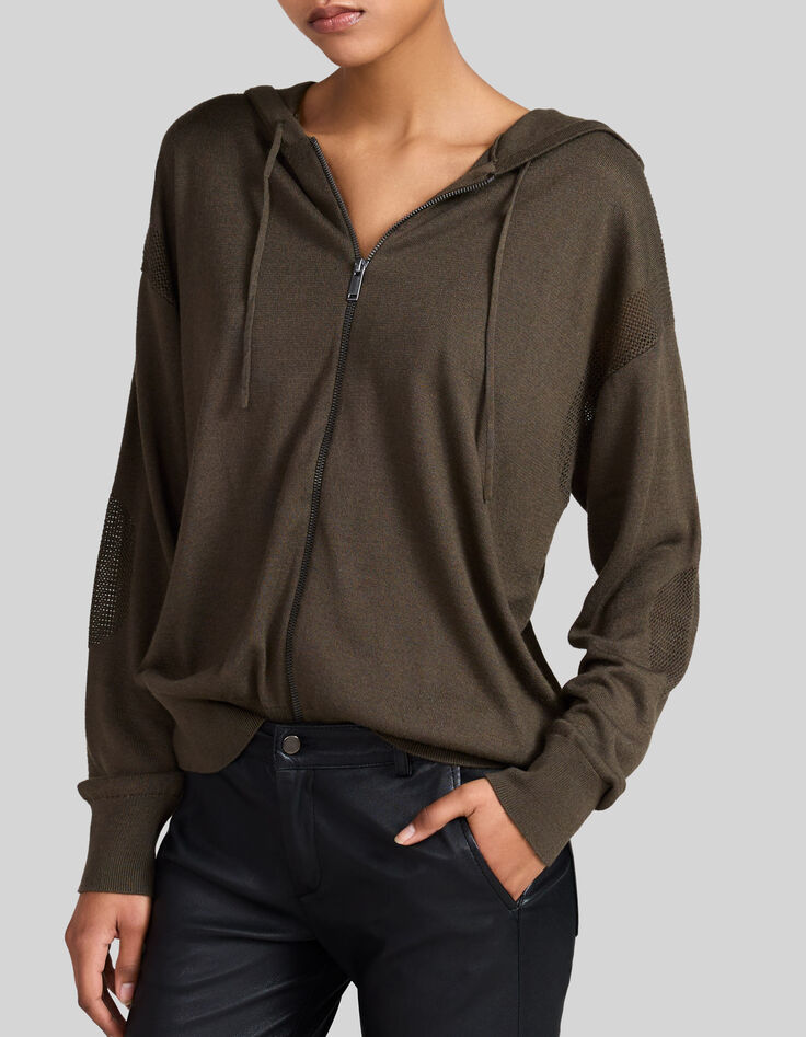 Cardigan wakame tricot brod&eacute; sequins m&eacute;tallis&eacute;s Femme-4