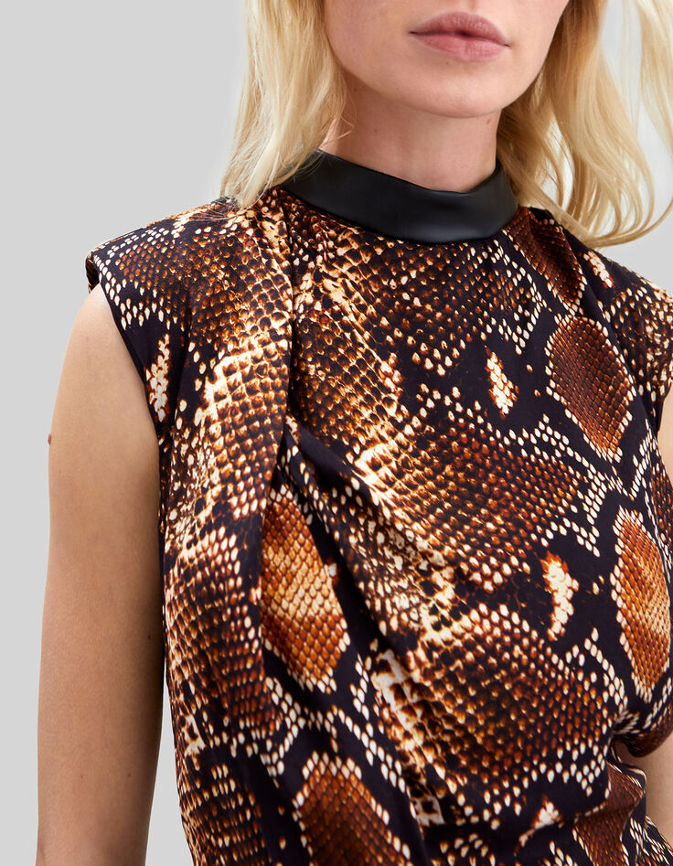 Pure Edition-Mahonie jurk python rock-print Dames-5