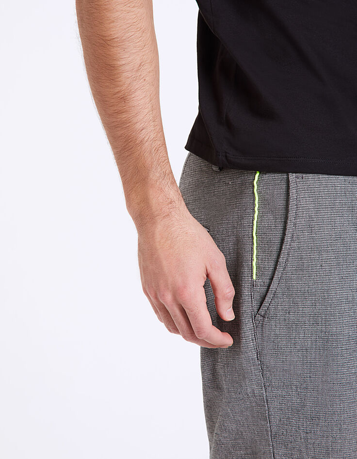 Men’s mink jacquard + neon touch on side chino Bermudas-4 Men’s mink jacquard + neon touch on side chino Bermudas-4