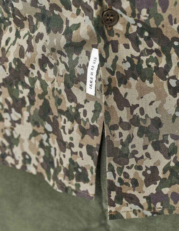Camisa SLIM caqui estampado camuflaje Hombre-5
