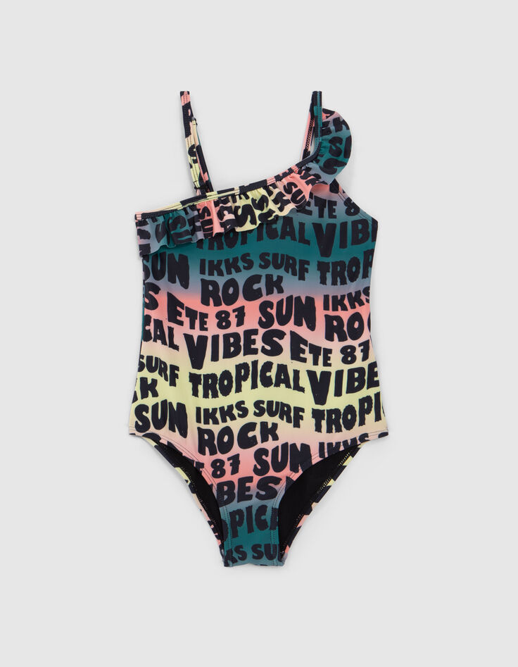 Schwarzer Mädchenbikini mit Schriftzug-1
