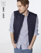 Blauw SLIM overhemd Albini® retromotief heren-1