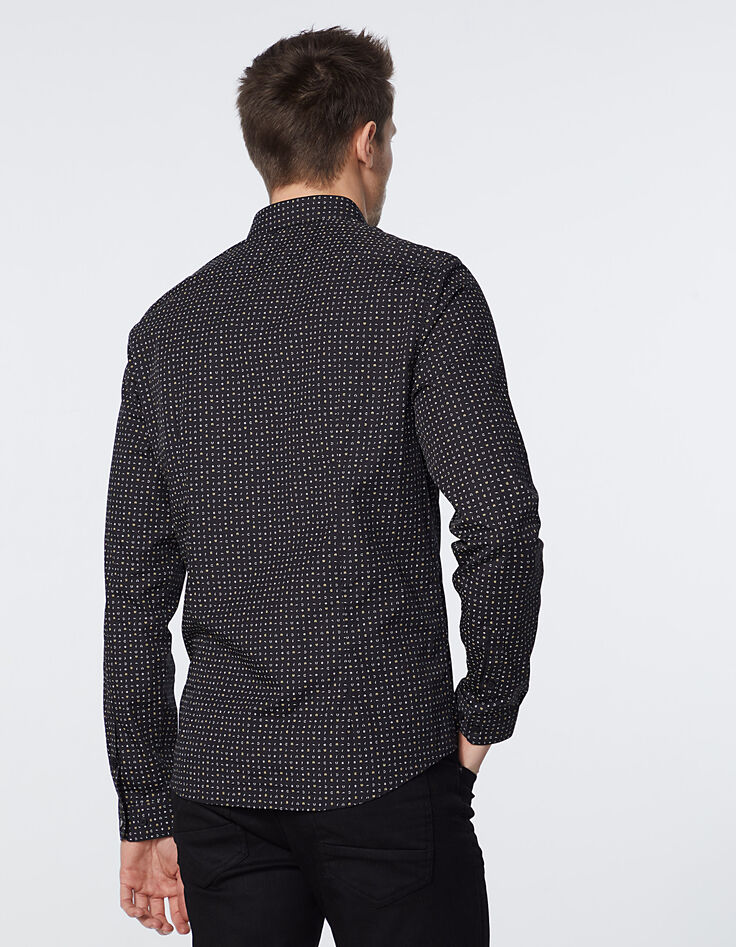 Camisa SLIM negra estampado Rock Hombre-4