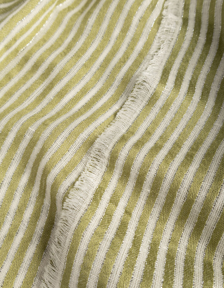 Groene poncho strandstoelstrepen en franjes-3 Groene poncho strandstoelstrepen en franjes-3