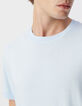 Men’s sky cotton modal crew neck T-shirt-3