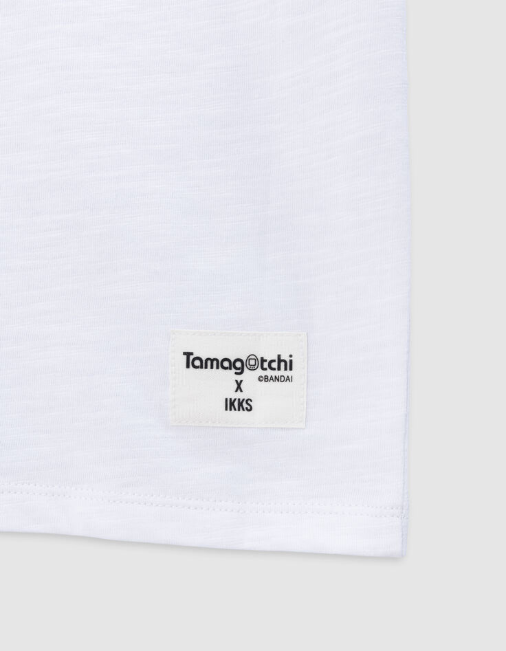 T-shirt blanc bio sequins TAMAGOTCHI x IKKS garçon-7