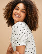 Top ivoor stippenprint I.Code-5