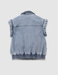 Chaqueta vaquera azul mangas extraíbles niño-6