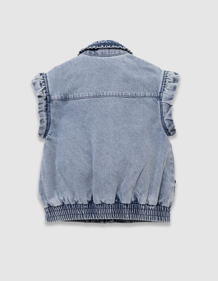 Chaqueta vaquera azul mangas extraíbles niño-6