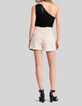 Zwarte one shoulder top Dames-5