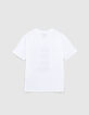 T-shirt blanc message gomme et vagues garçon-3