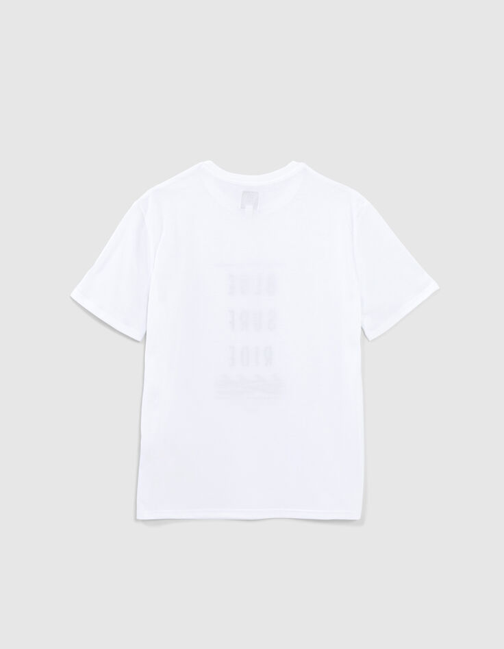 T-shirt blanc message gomme et vagues garçon-3