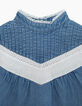 Girls&rsquo; light blue blouse with lace-2