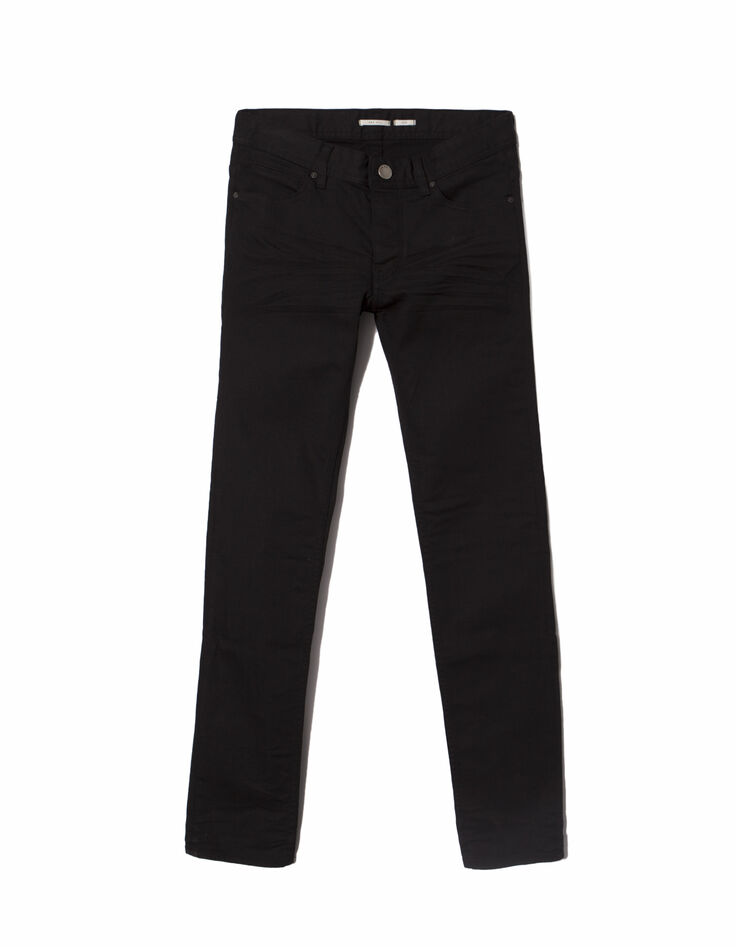 Men's slim black jeans-7