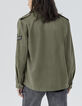 Damen-Safarijacke, Khaki, schwarzes Schmetterlingsmotiv-3