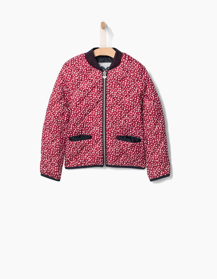Parka 2 en 1 marine à doudoune étoiles fille-3