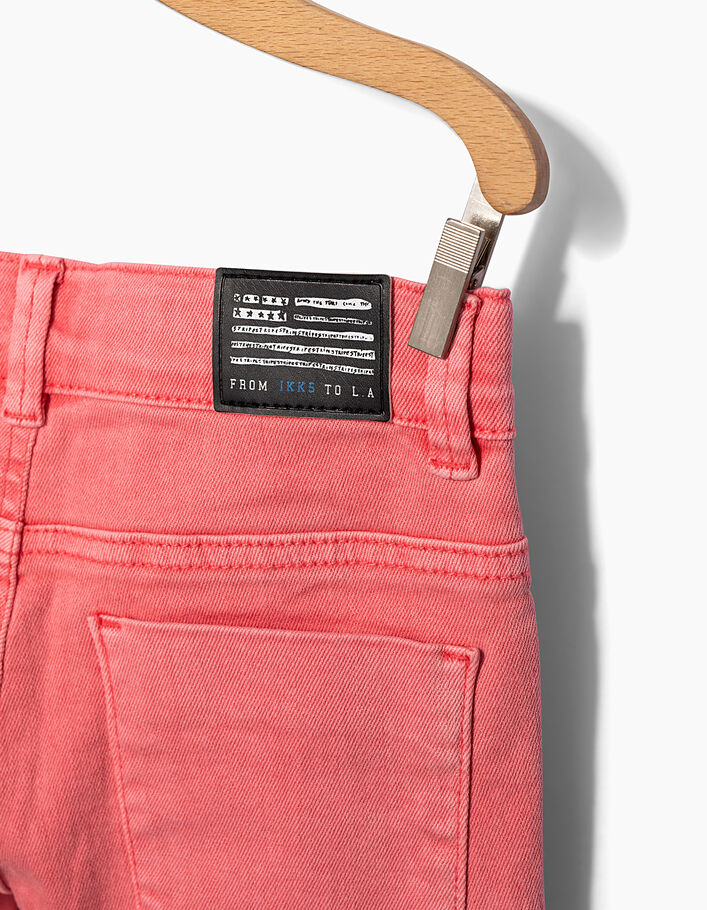 Boys' medium pink denim Bermudas IKKS