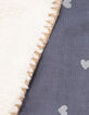 Girls’ 2-in-1 blue velvet parka and gilet-8