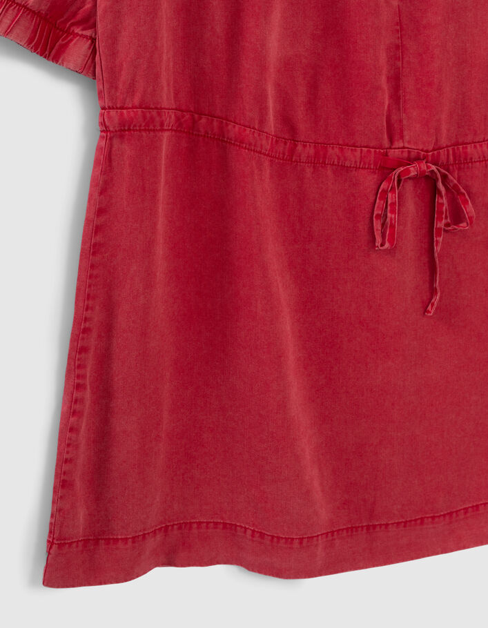 Korte afgewassen rode jurk Lenzing™ Lycocell™ Dames - IKKS