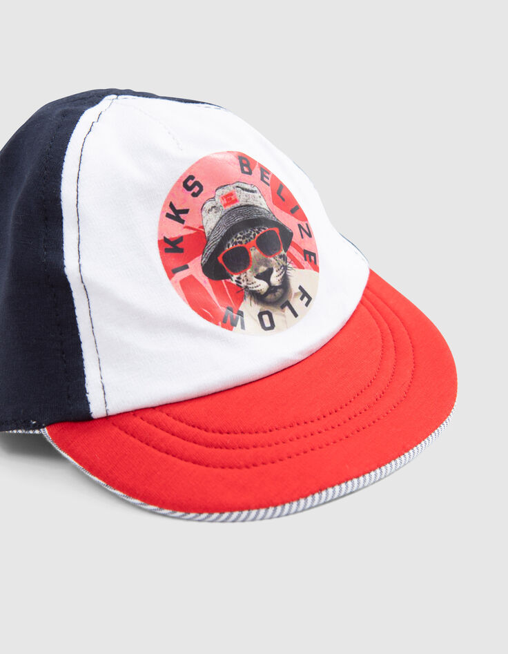 Casquette réversible tricolore et rayée bébé garçon-6