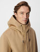 Beige Kapuzenmantel esprit Dufflecoat Herren-4