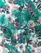 Women’s green plant print asymmetric skirt-4