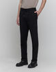 Jogpant noir molleton coutures devant Homme-2