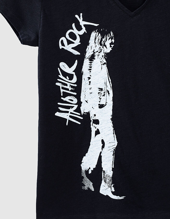 Women’s silhouette graphic slub cotton Vneck Tshirt